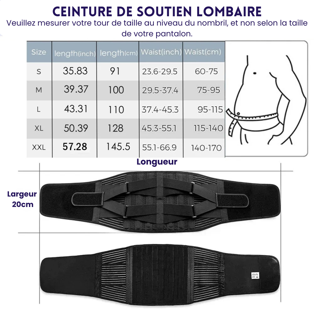 Ceinture de Soutien Lombaire – Soulagement & Maintien Actif