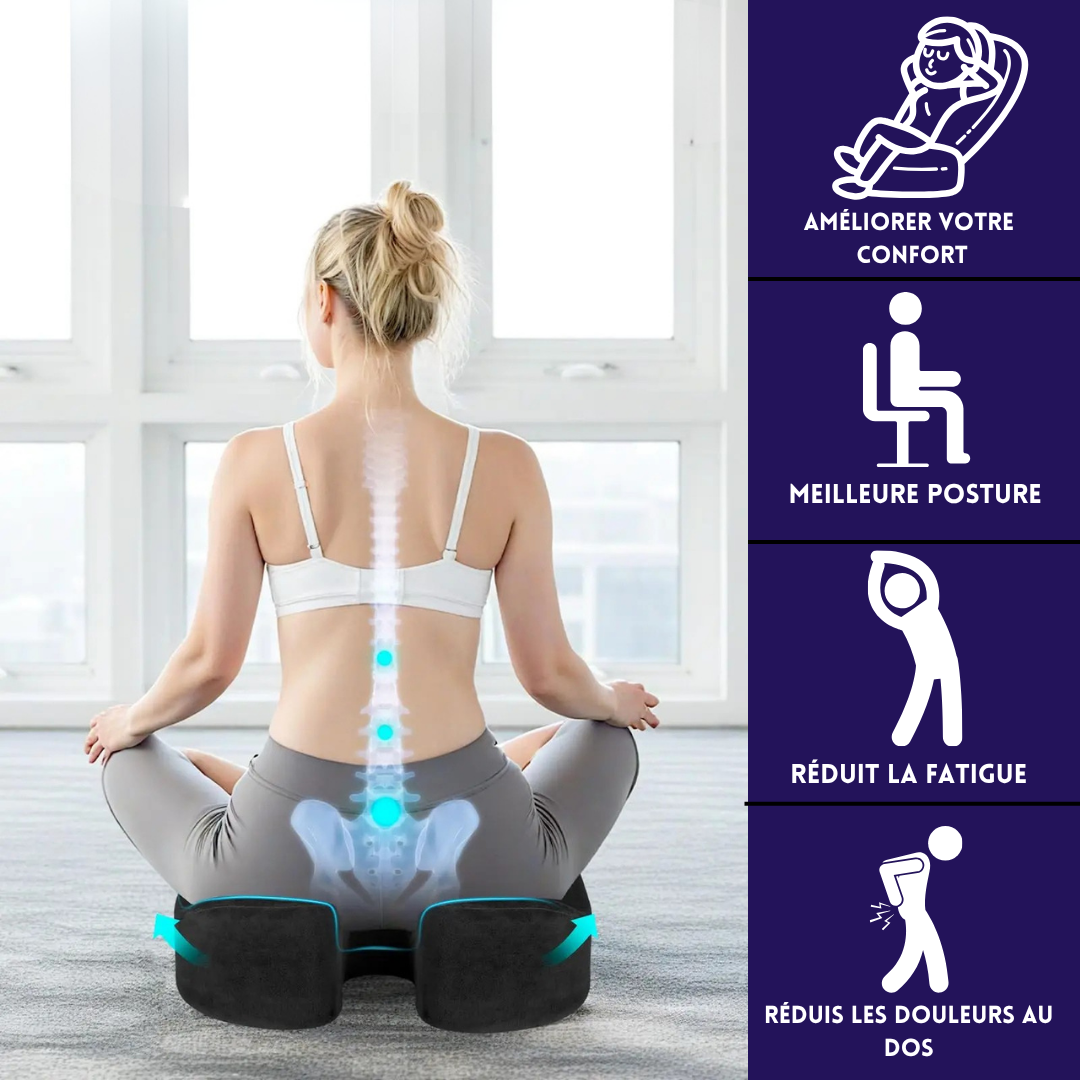 Siège Orthopédique – Gel & Mousse Mémoire