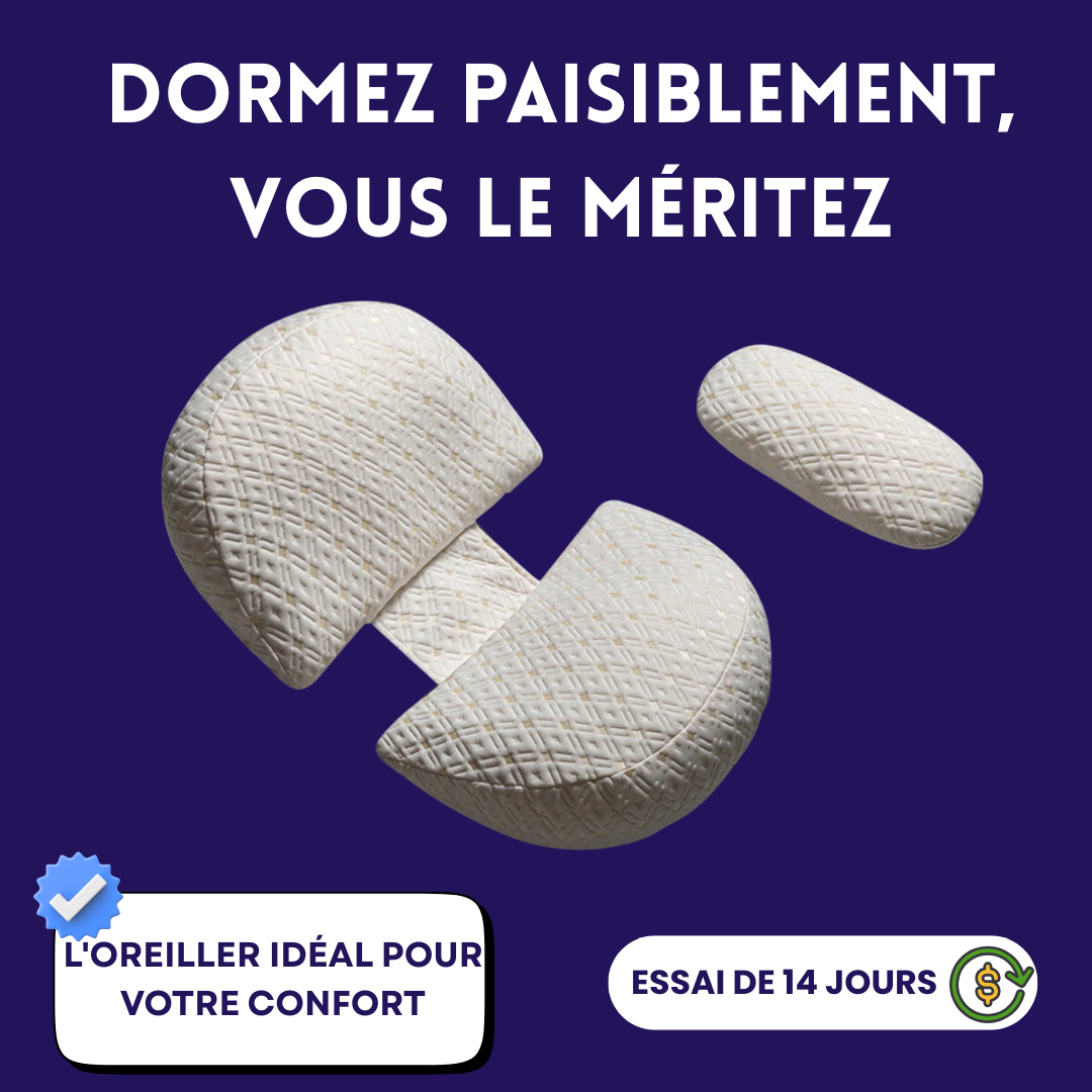 Oreiller de Grossesse Orthelo™ – Soutien Maternité & Confort Absolu